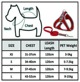 KUTKUT Adjustable, Reflective Breathable Soft Pet Chest Vest Harness and Leash with Air Mesh No Pull for Strap for Small Dogs and Cats - kutkutstyle